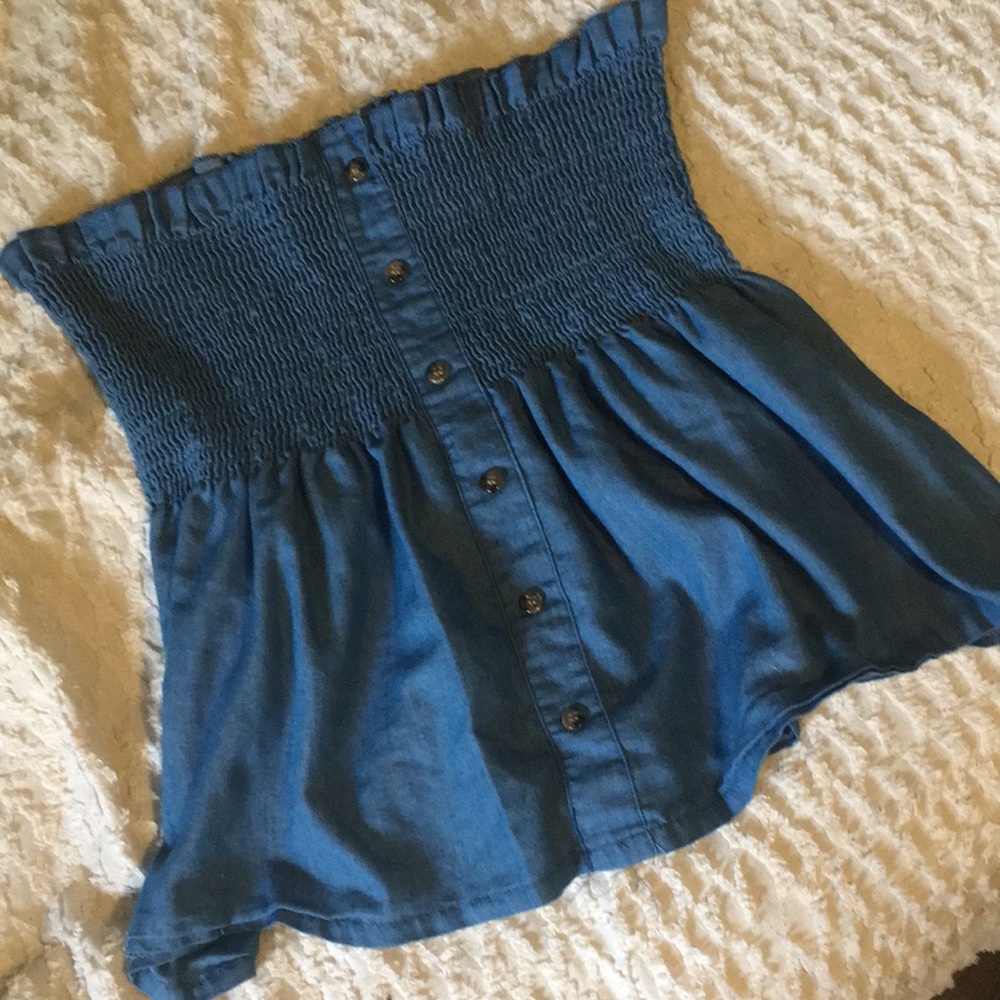 Strapless top